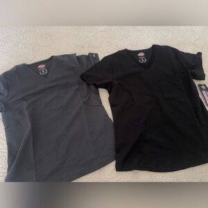 Dickies Black and Gray Balance Women’s Medium Scrup Tops
